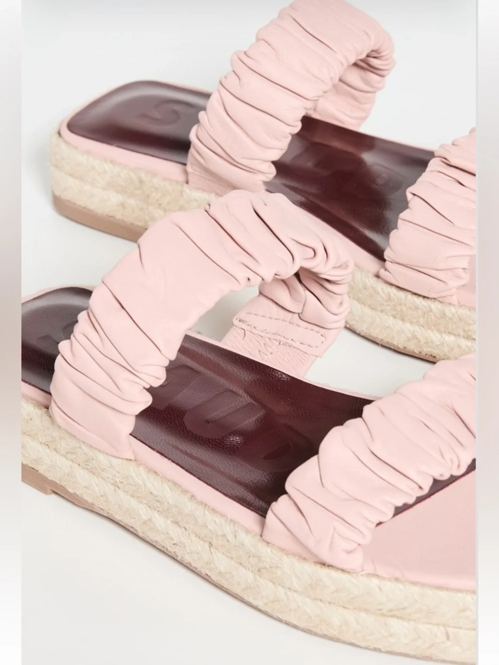 STAUD Maya Espadrille Sandals $295 new 37 US 7  Color: Dark Blush